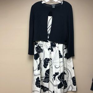 Sz 12 Ann Taylor strapless dress with sweater